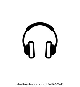 Earphone icon in trendy flat design