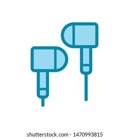 earphone icon in trendy flat style