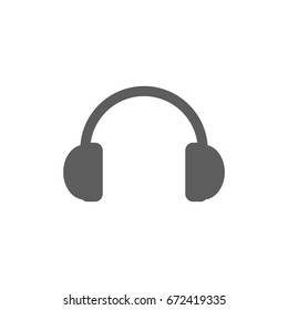 Earphone icon in trendy flat style isolated on white background. Symbol for your web site design, logo, app, UI. Vector illustration, EPS