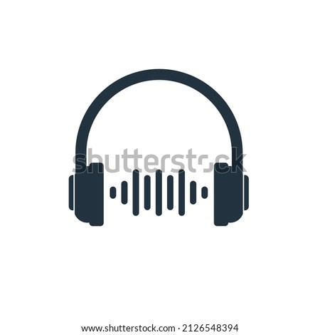 earphone icon vector design symbol earphone in flat style laying on white background.