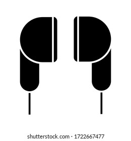 plantilla de diseño vectorial de icono de auriculares en un fondo blanco