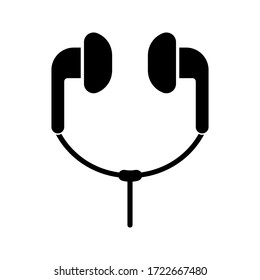 earphone icon vector design template on a white background
