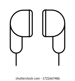 earphone icon vector design template on a white background