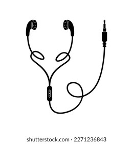 earphone icon vector design template illustration. isolated on white background