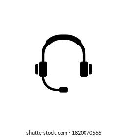 Earphone icon vector. Headset icon in trendy flat design