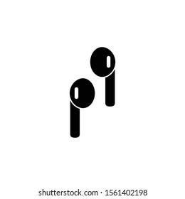 Earphone icon vector on white background