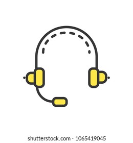 earphone icon vector. earphone sign on white background. earphone icon for web and app