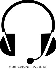ilustración de símbolo de vector de icono de auriculares