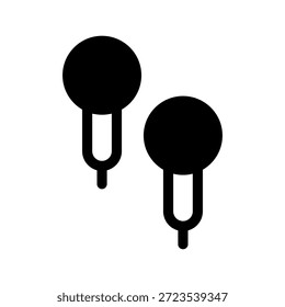 Ilustración de diseño de símbolo de Vector de icono de auriculares
