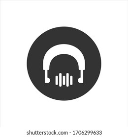 earphone icon vector, with white background