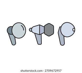 Ohrhörersymbole Illustrationsvektor festlegen
