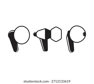 Ohrhörersymbole Illustrationsvektor festlegen