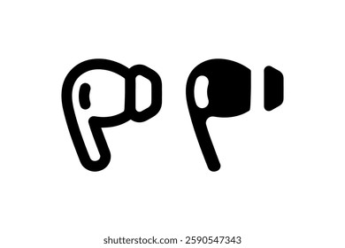 Earphone icons . Vector design