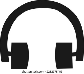 Earphone illustration symbol icon with transparent baground