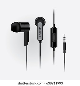 Earphone isolated Vector Illustration