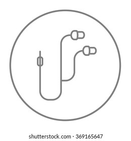 Earphone line icon.