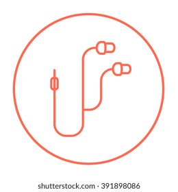 Earphone line icon.
