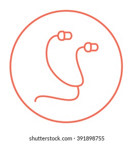 Earphone line icon.