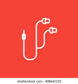 Earphone line icon.