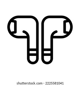 earphone line icon illustration vector graphic