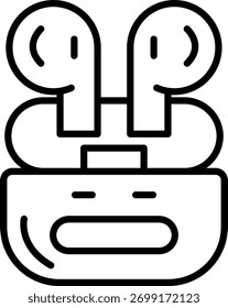 Ohrhörerzeile, Vektorsymbol-Design