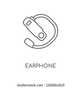 Earphone linear icon. Earphone concept stroke symbol design. Thin graphic elements vector illustration, outline pattern on a white background, eps 10.