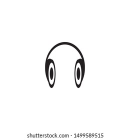 Earphone logo template vector icon design