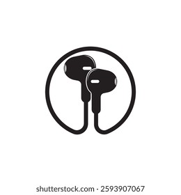 earphone logo vector icon design. headphone icon design, headset icon illustration design.