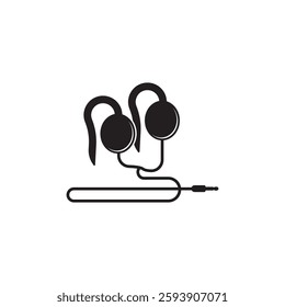 earphone logo vector icon design. headphone icon design, headset icon illustration design.