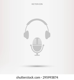  earphone and microphone icon