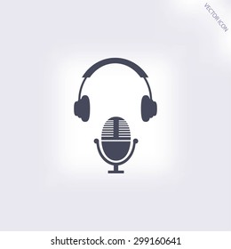  earphone and microphone icon