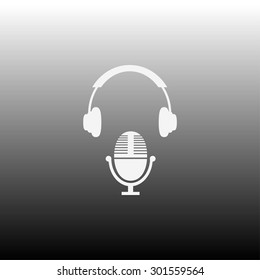  earphone and microphone icon