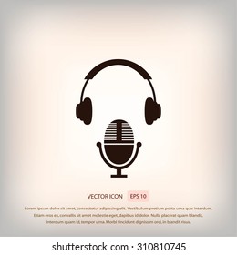 earphone and microphone icon