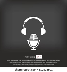  earphone and microphone icon