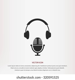  earphone and microphone icon