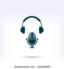  earphone and microphone icon