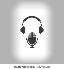  earphone and microphone icon