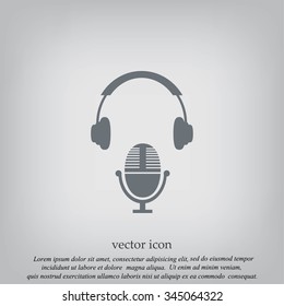  earphone and microphone icon