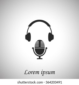  earphone and microphone icon