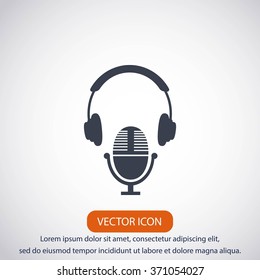  earphone and microphone icon