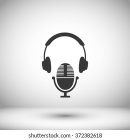  earphone and microphone icon