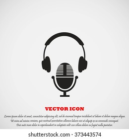  earphone and microphone icon