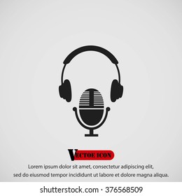  earphone and microphone icon