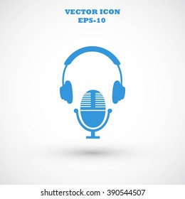  earphone and microphone icon