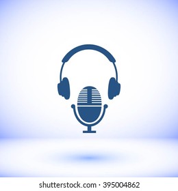  earphone and microphone icon