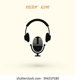  earphone and microphone icon