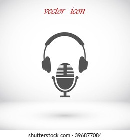  earphone and microphone icon
