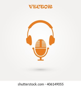  earphone and microphone icon