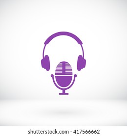  earphone and microphone icon