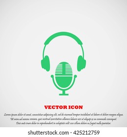  earphone and microphone icon